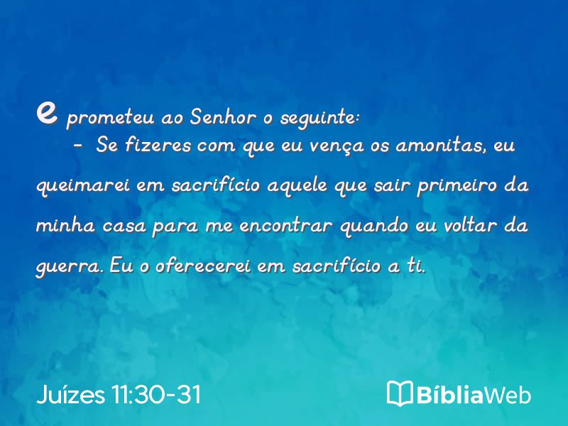 Juízes 11:30-31 em imagem para compartilhar