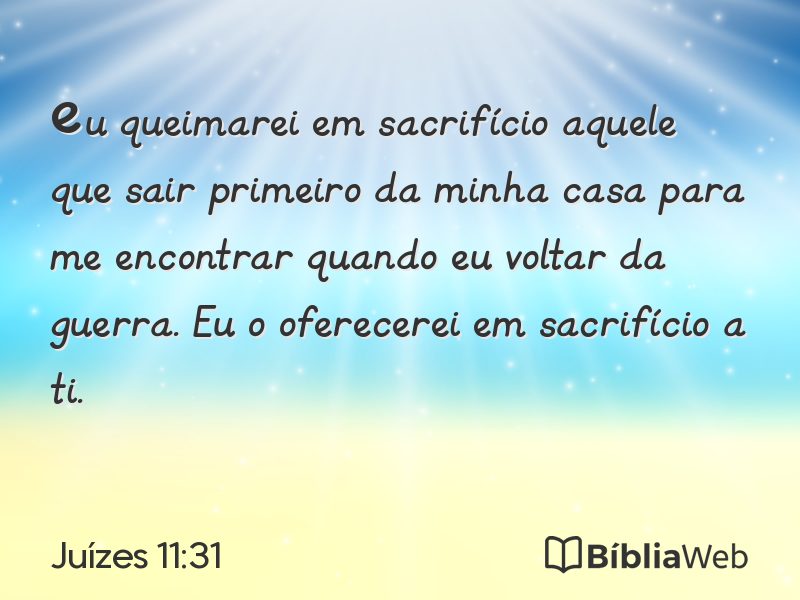 Juízes 11:31 em imagem para compartilhar