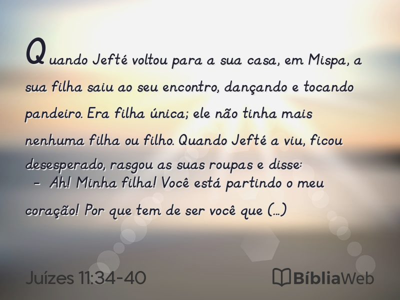 Juízes 11:34-40 em imagem para compartilhar