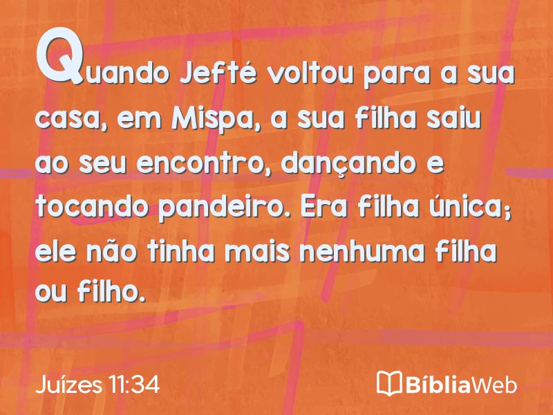 Juízes 11:34 em imagem para compartilhar