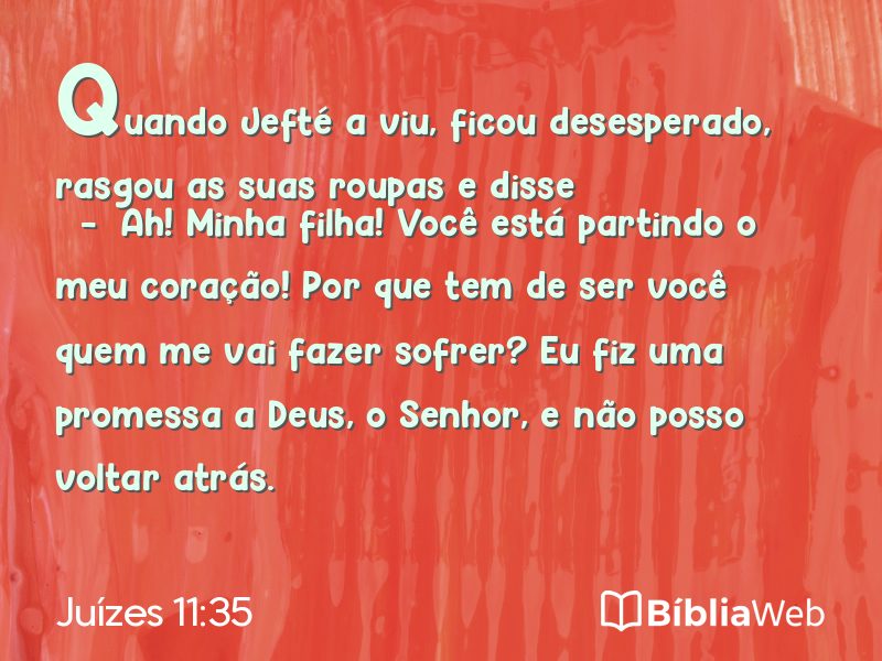 Juízes 11:35 em imagem para compartilhar