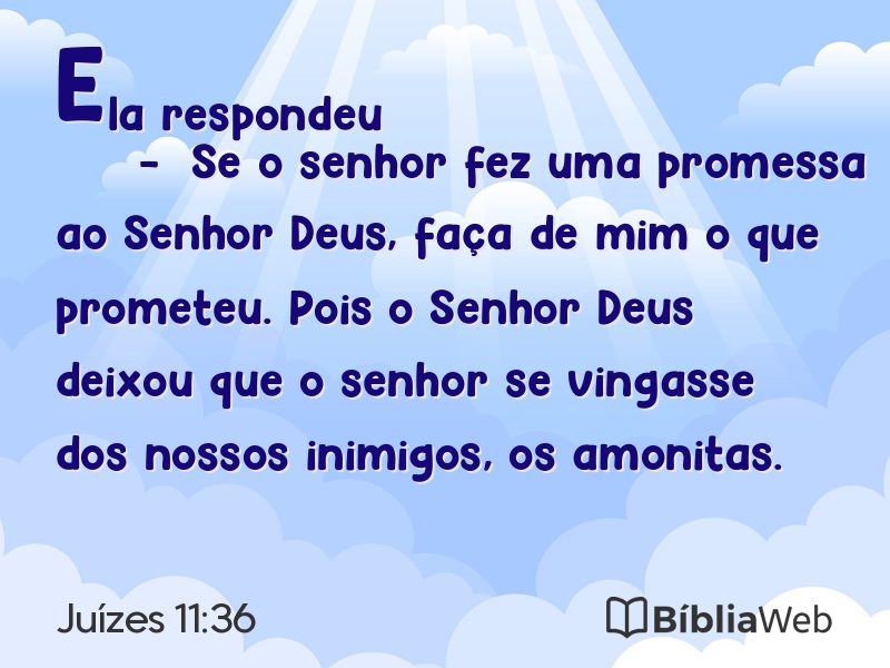 Juízes 11:36 em imagem para compartilhar