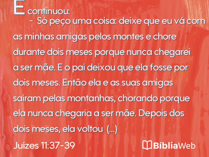 Juízes 11:37-39 em imagem para compartilhar