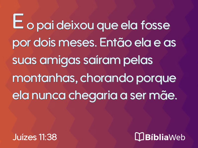 Juízes 11:38 em imagem para compartilhar