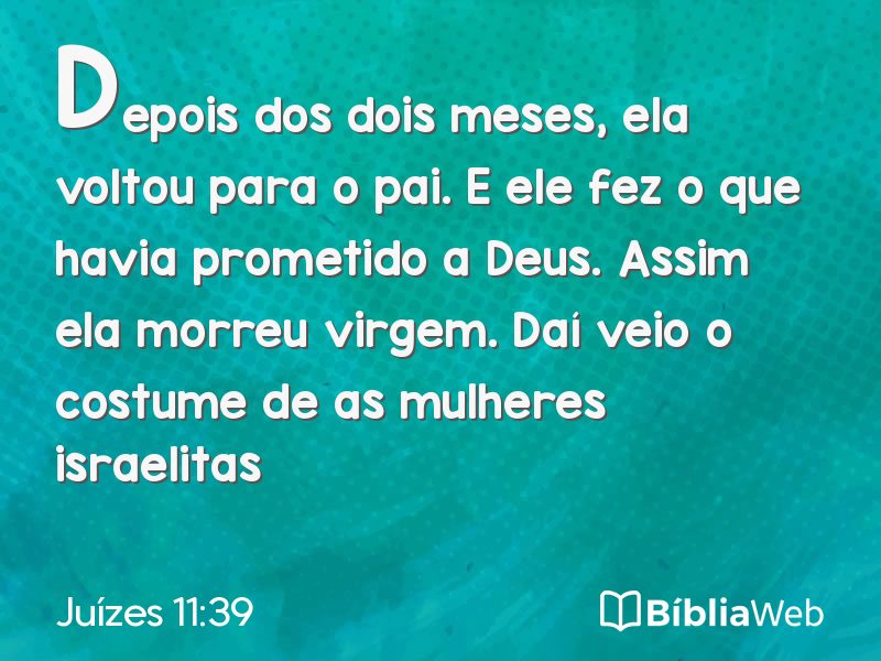Juízes 11:39 em imagem para compartilhar