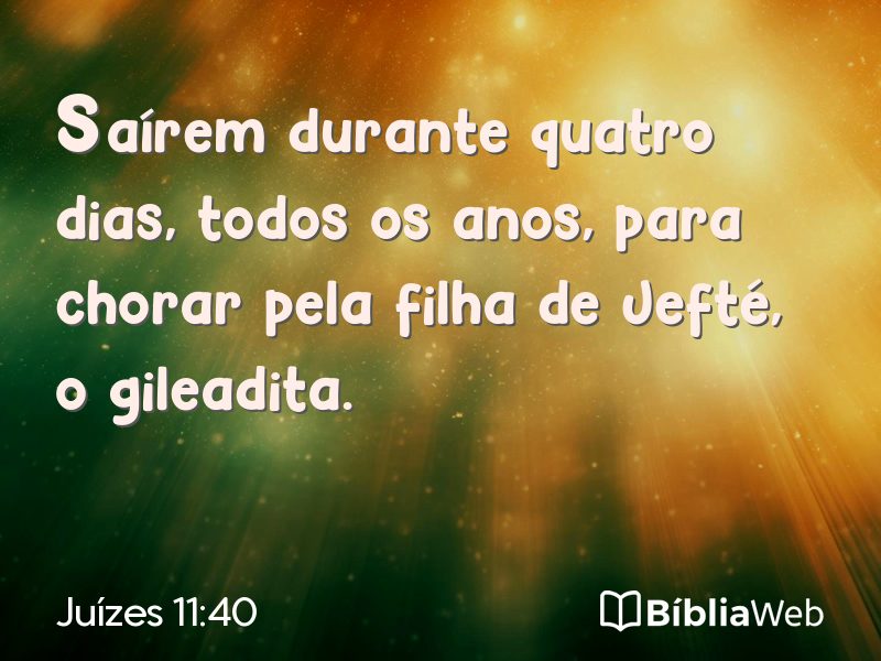 Juízes 11:40 em imagem para compartilhar