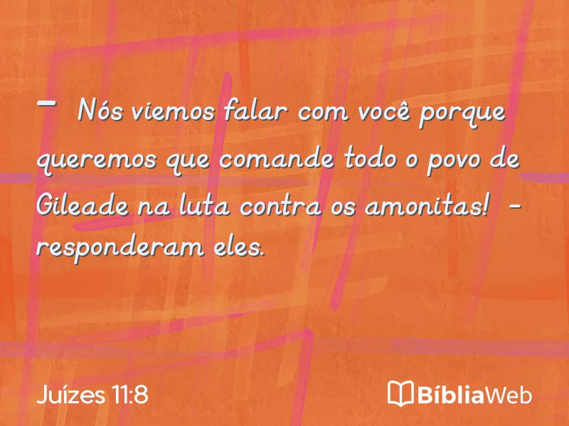 Juízes 11:8 em imagem para compartilhar