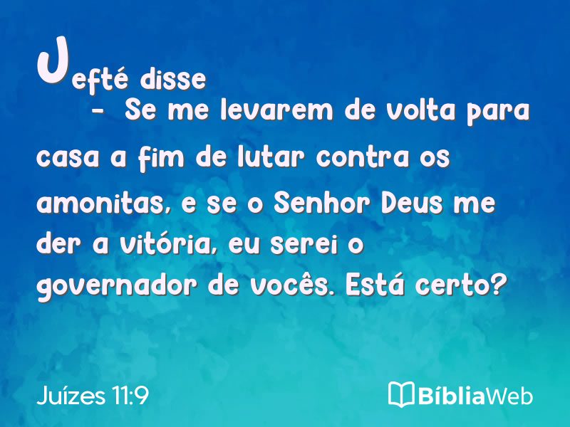 Juízes 11:9 em imagem para compartilhar