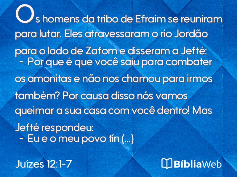 Juízes 12:1-7 em imagem para compartilhar