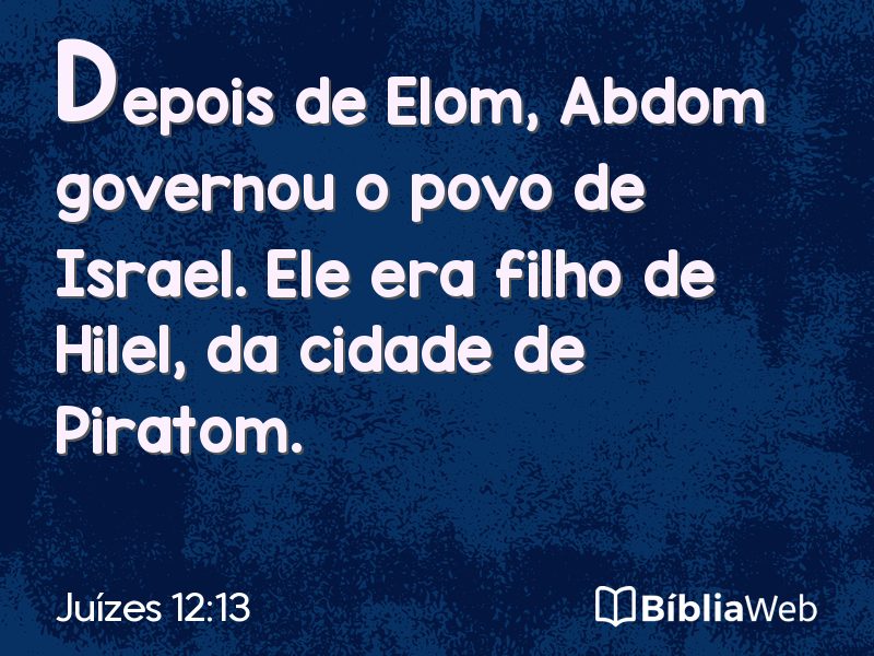 Juízes 12:13 em imagem para compartilhar