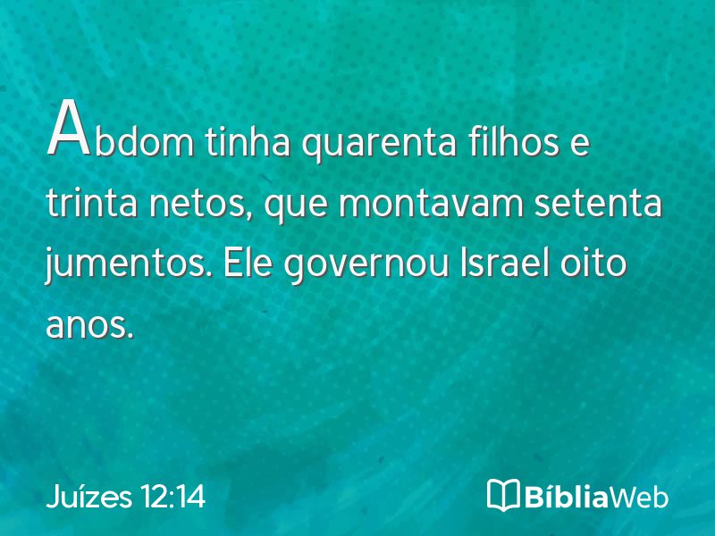 Juízes 12:14 em imagem para compartilhar