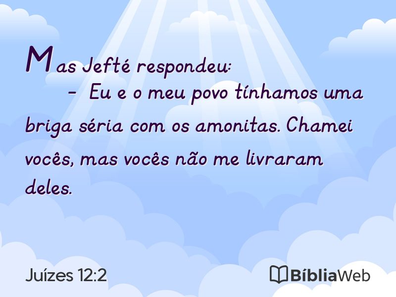 Juízes 12:2 em imagem para compartilhar