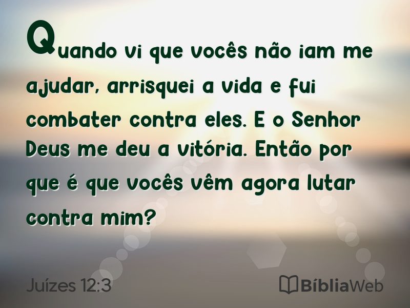 Juízes 12:3 em imagem para compartilhar