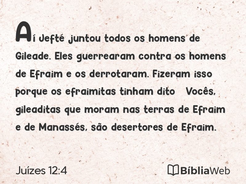 Juízes 12:4 em imagem para compartilhar