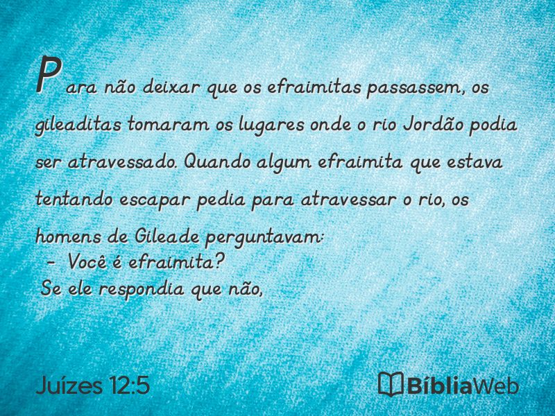 Juízes 12:5 em imagem para compartilhar