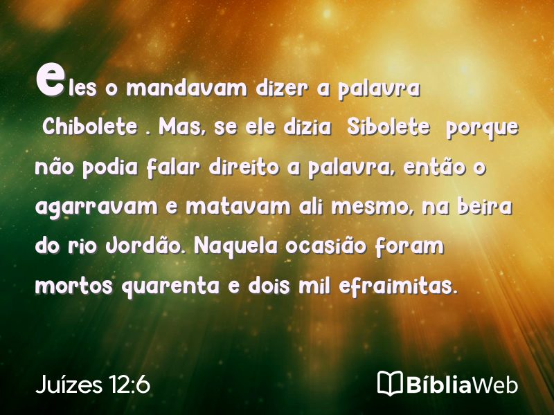 Juízes 12:6 em imagem para compartilhar