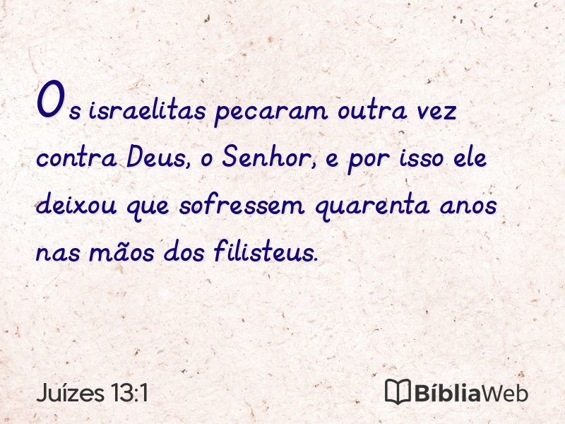 Juízes 13:1 em imagem para compartilhar