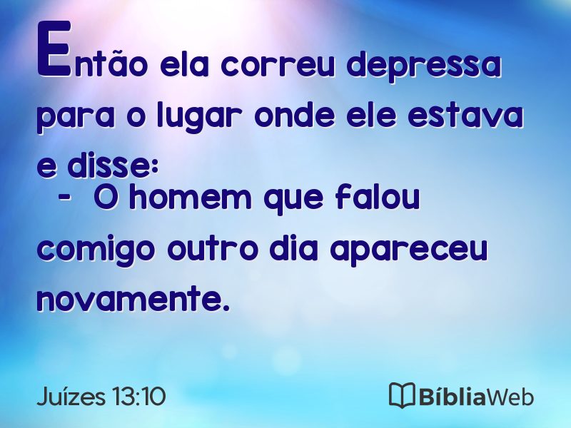 Juízes 13:10 em imagem para compartilhar