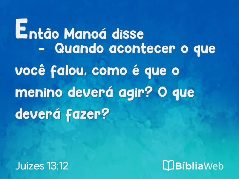 Juízes 13:12 em imagem para compartilhar