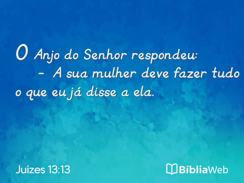 Juízes 13:13 em imagem para compartilhar