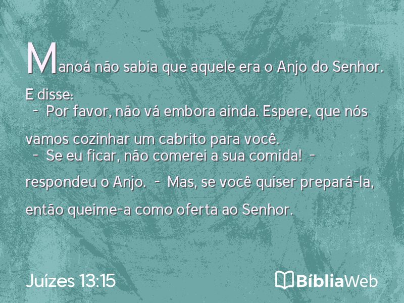 Juízes 13:15 em imagem para compartilhar