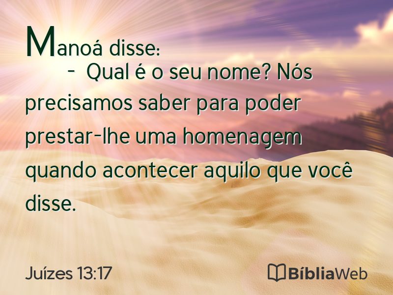 Juízes 13:17 em imagem para compartilhar