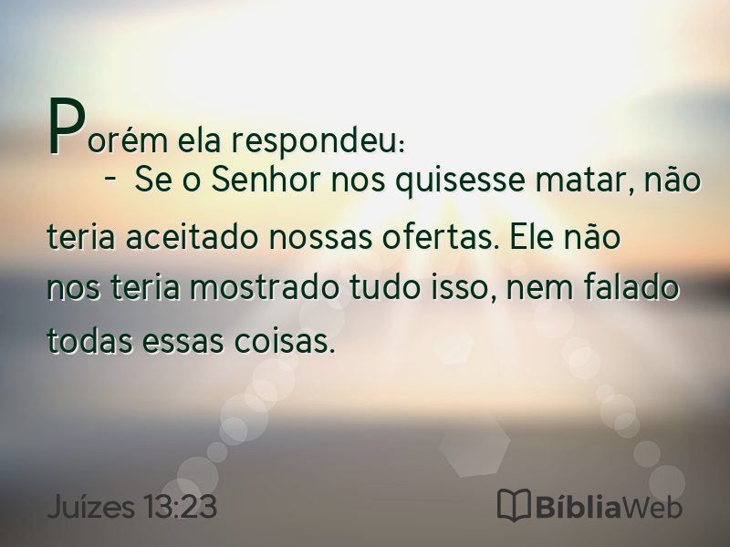 Juízes 13:23 em imagem para compartilhar