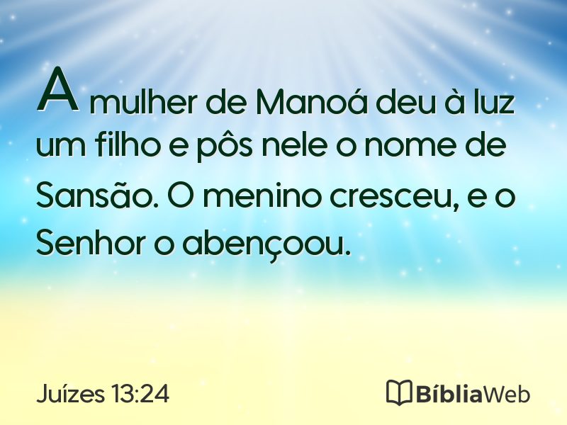 Juízes 13:24 em imagem para compartilhar