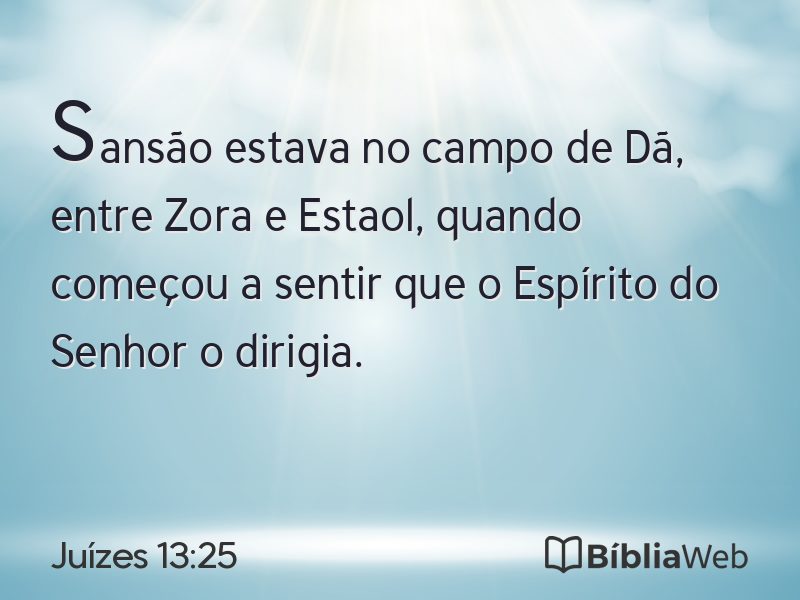 Juízes 13:25 em imagem para compartilhar