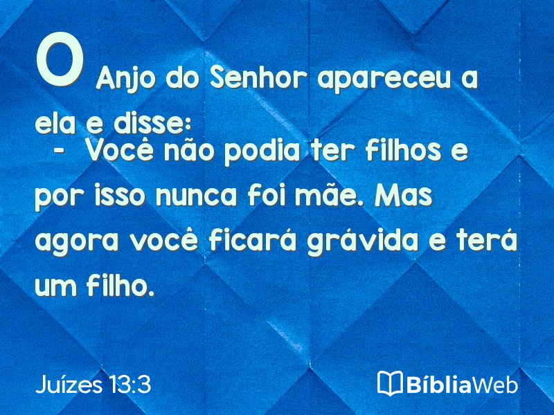 Juízes 13:3 em imagem para compartilhar