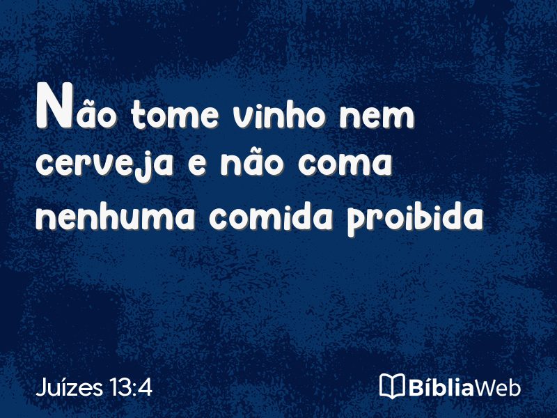 Juízes 13:4 em imagem para compartilhar