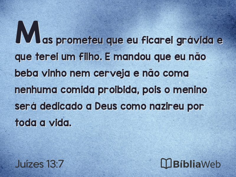Juízes 13:7 em imagem para compartilhar