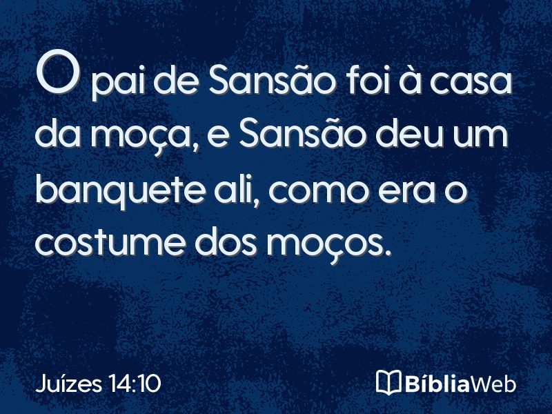 Juízes 14:10 em imagem para compartilhar