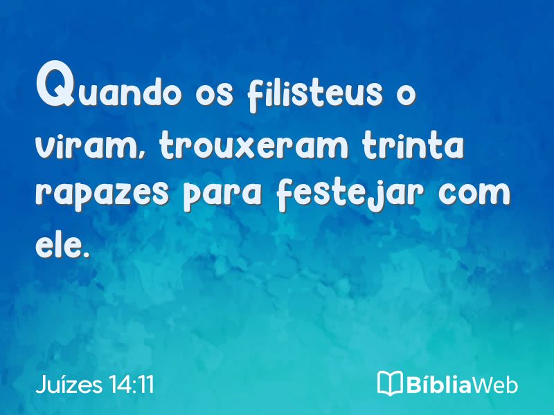 Juízes 14:11 em imagem para compartilhar