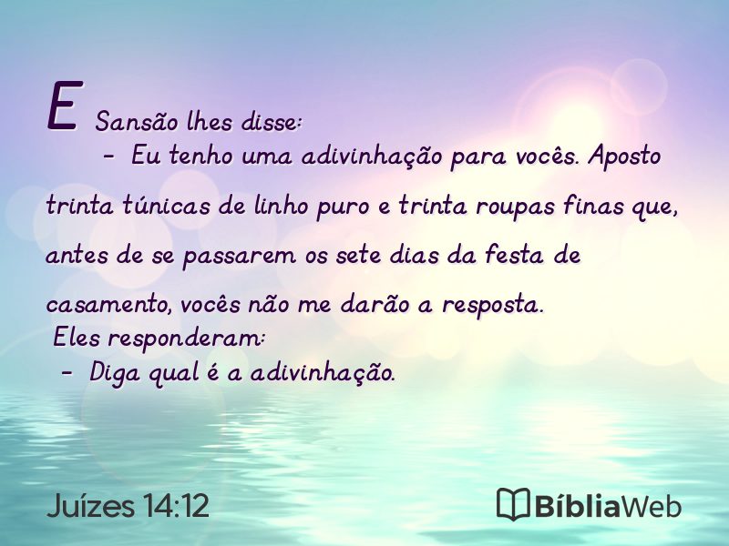 Juízes 14:12 em imagem para compartilhar