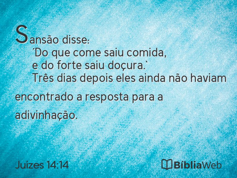 Juízes 14:14 em imagem para compartilhar