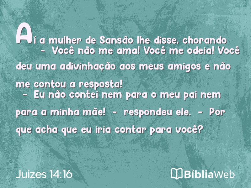 Juízes 14:16 em imagem para compartilhar