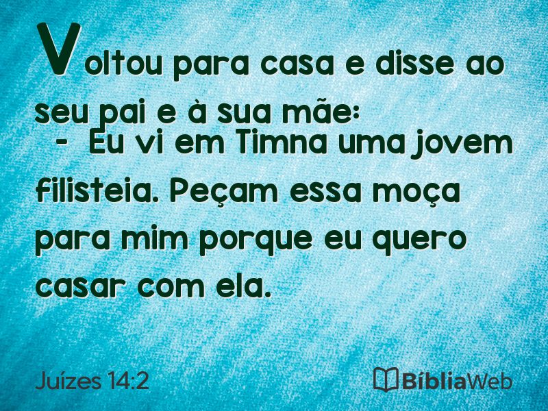 Juízes 14:2 em imagem para compartilhar