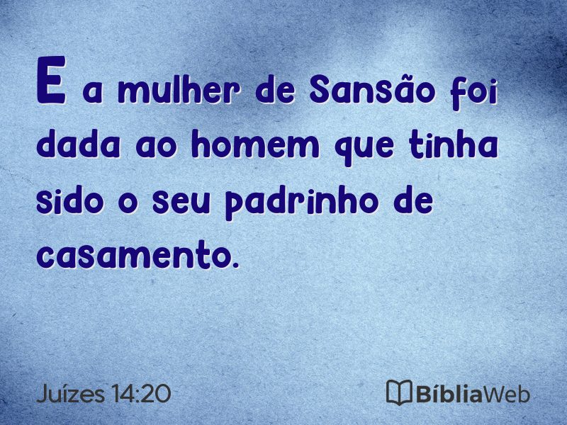 Juízes 14:20 em imagem para compartilhar