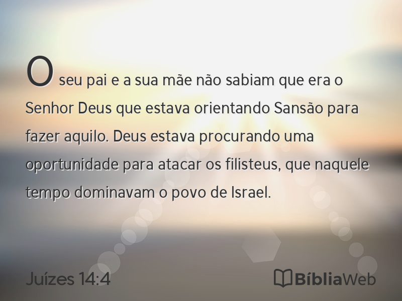 Juízes 14:4 em imagem para compartilhar
