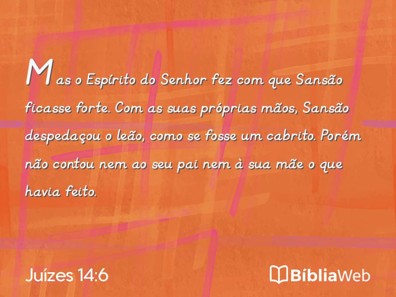 Juízes 14:6 em imagem para compartilhar