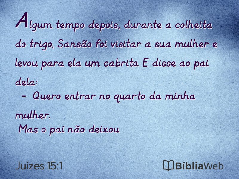 Juízes 15:1 em imagem para compartilhar