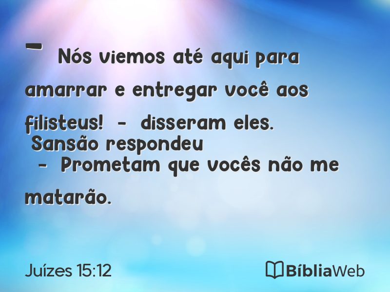 Juízes 15:12 em imagem para compartilhar