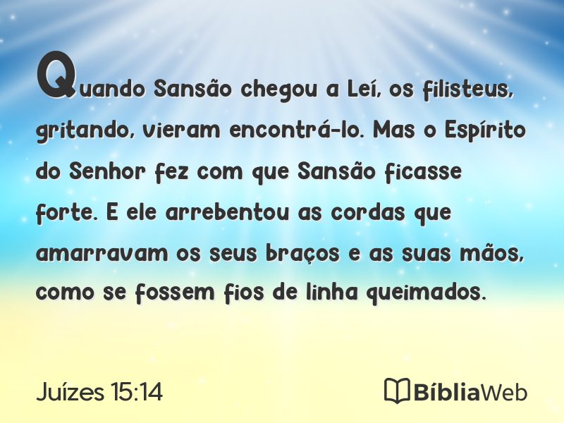Juízes 15:14 em imagem para compartilhar
