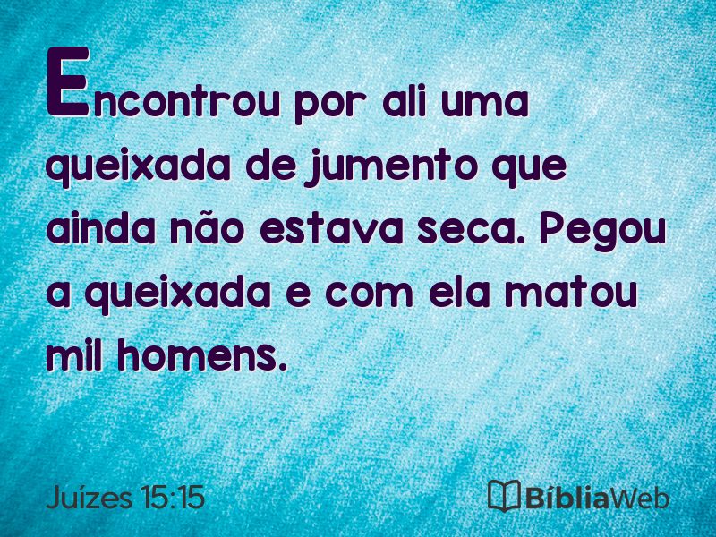 Juízes 15:15 em imagem para compartilhar