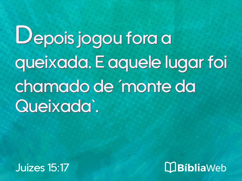 Juízes 15:17 em imagem para compartilhar