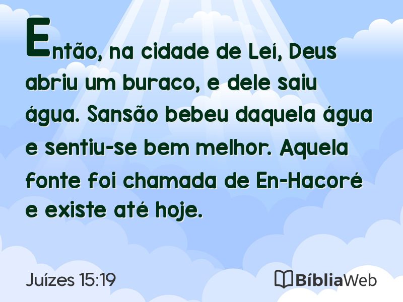 Juízes 15:19 em imagem para compartilhar