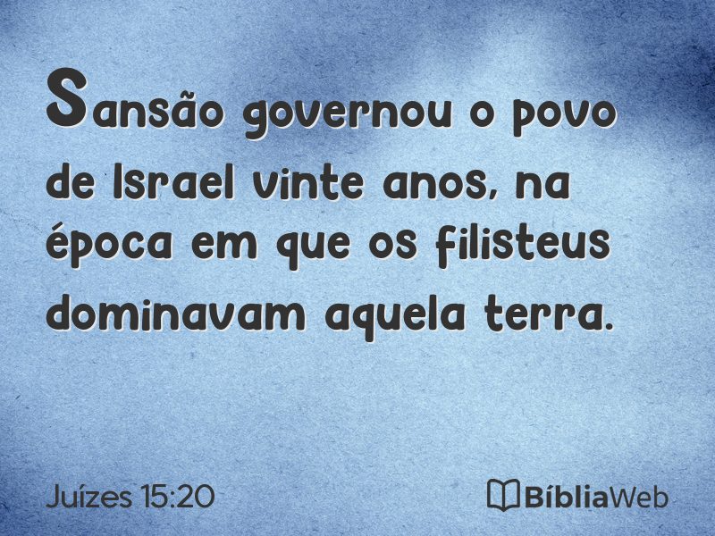 Juízes 15:20 em imagem para compartilhar