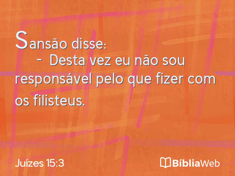 Juízes 15:3 em imagem para compartilhar