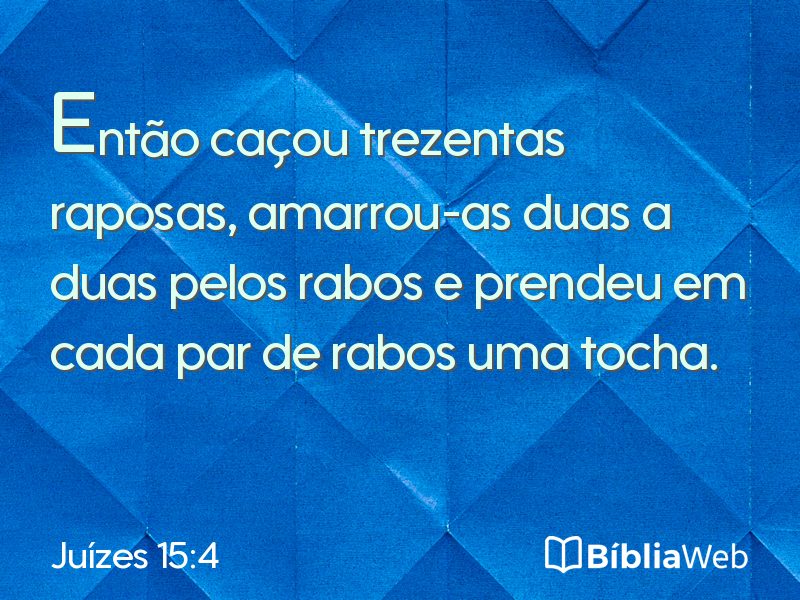 Juízes 15:4 em imagem para compartilhar